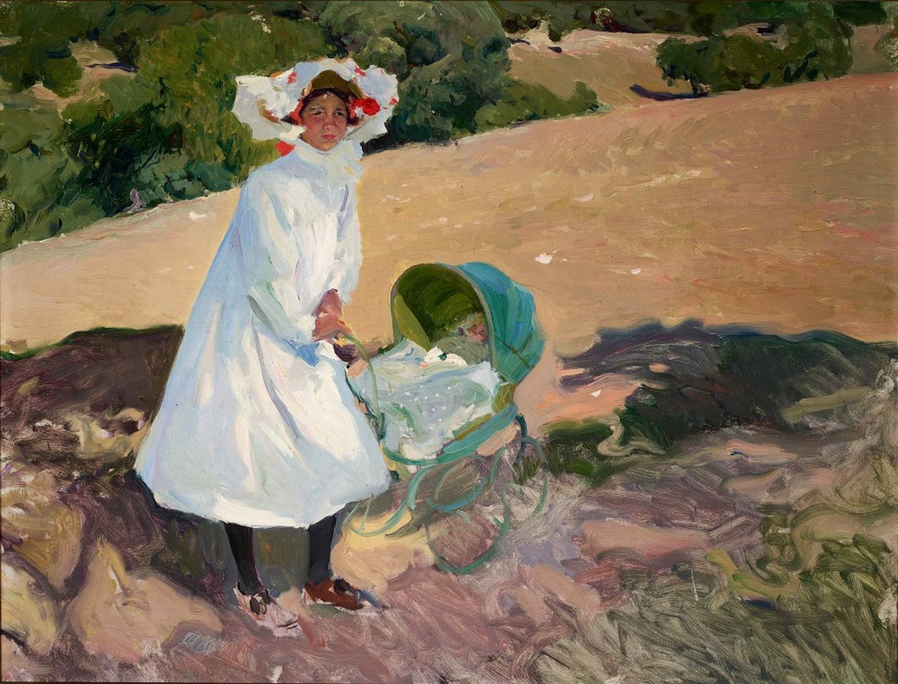 Elenita在El Pardo，1907年。 作者 华金·索罗拉·巴斯蒂达