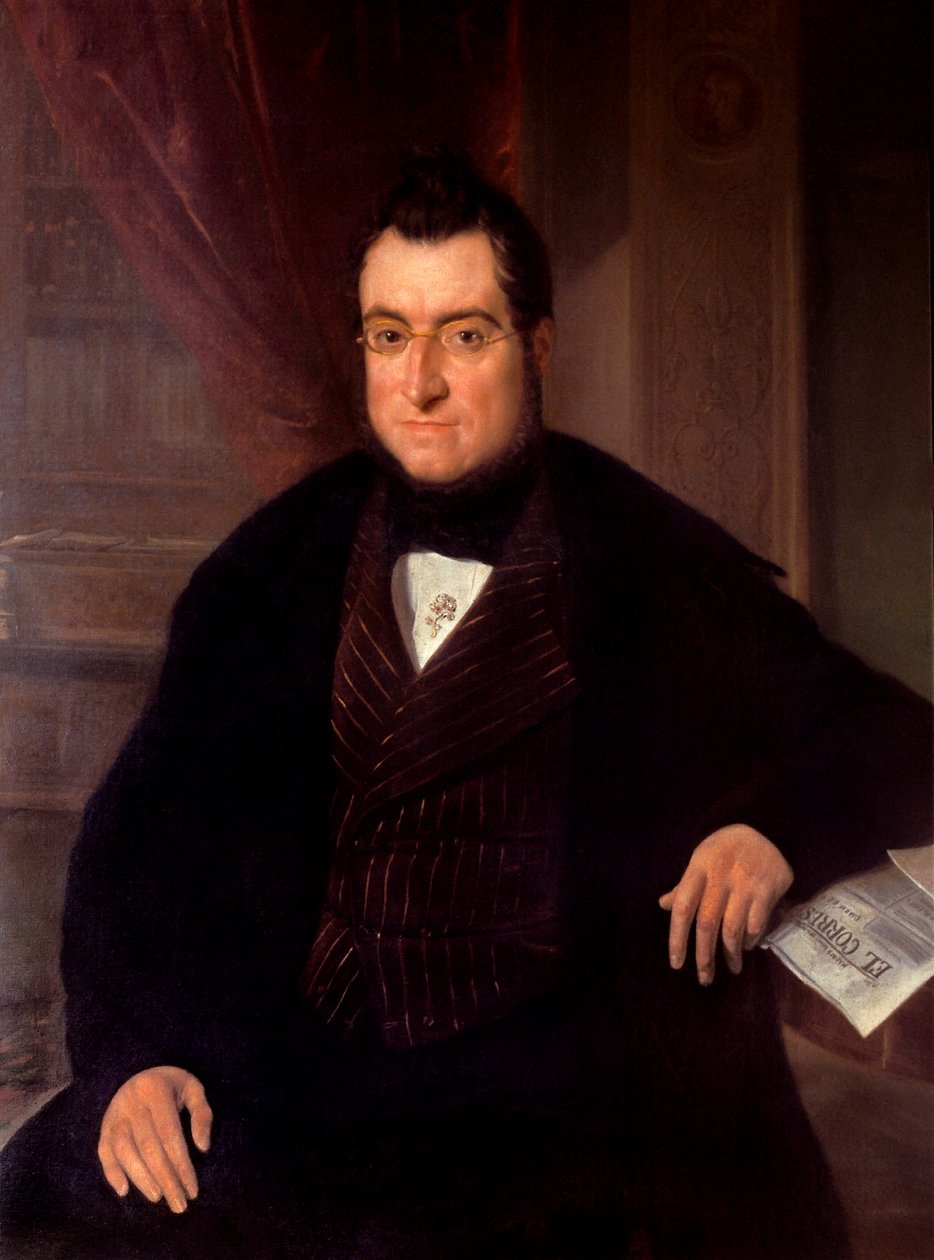 作家和经济学家 Bonaventura Carles Aribau（1798-1862 年）肖像 作者 JoaquínEspalter y Rull