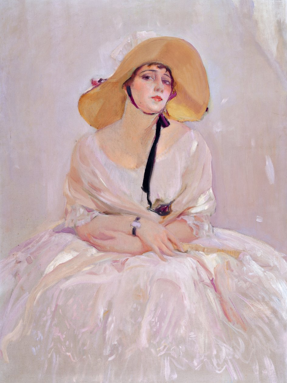 拉奎尔·梅勒（Raquel Meller）肖像1888-1962，1919年 作者 华金·索罗拉