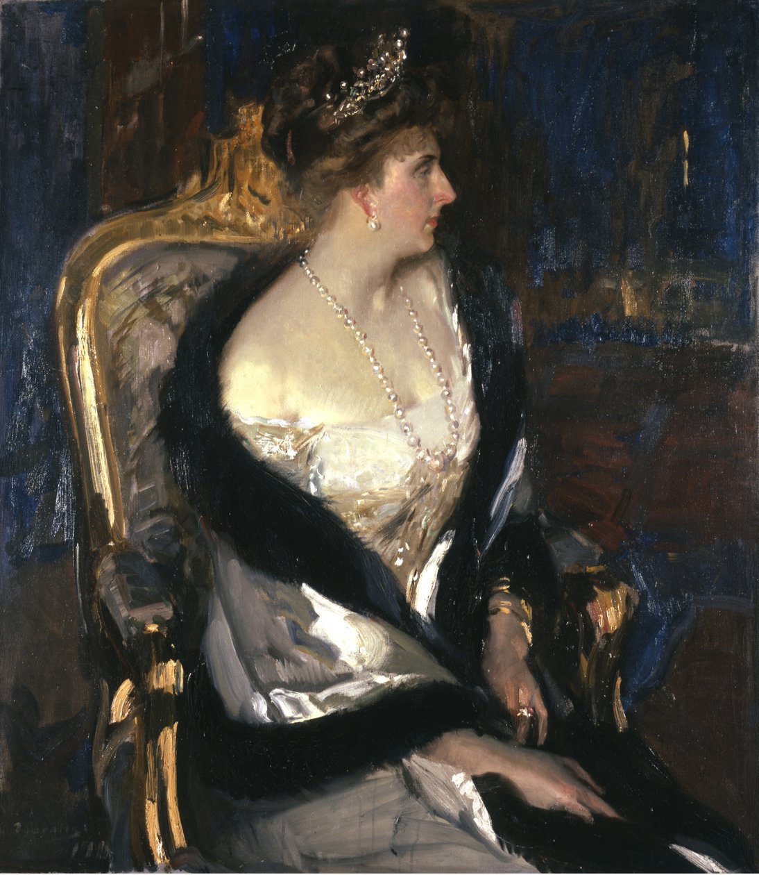 西班牙维多利亚女王欧仁妮（Queen Victoria Eugenie），1887-1969年，1911年。 作者 华金·索罗拉