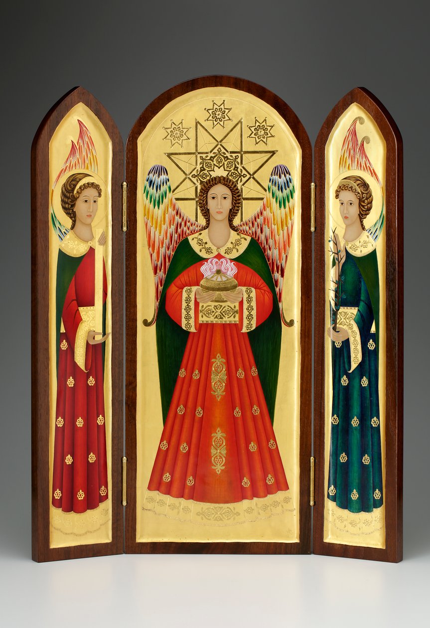 礼物》，2013 年（木板上的蛋彩画和 24K 金） 作者 乔迪·西蒙斯（Jodi Simmons）