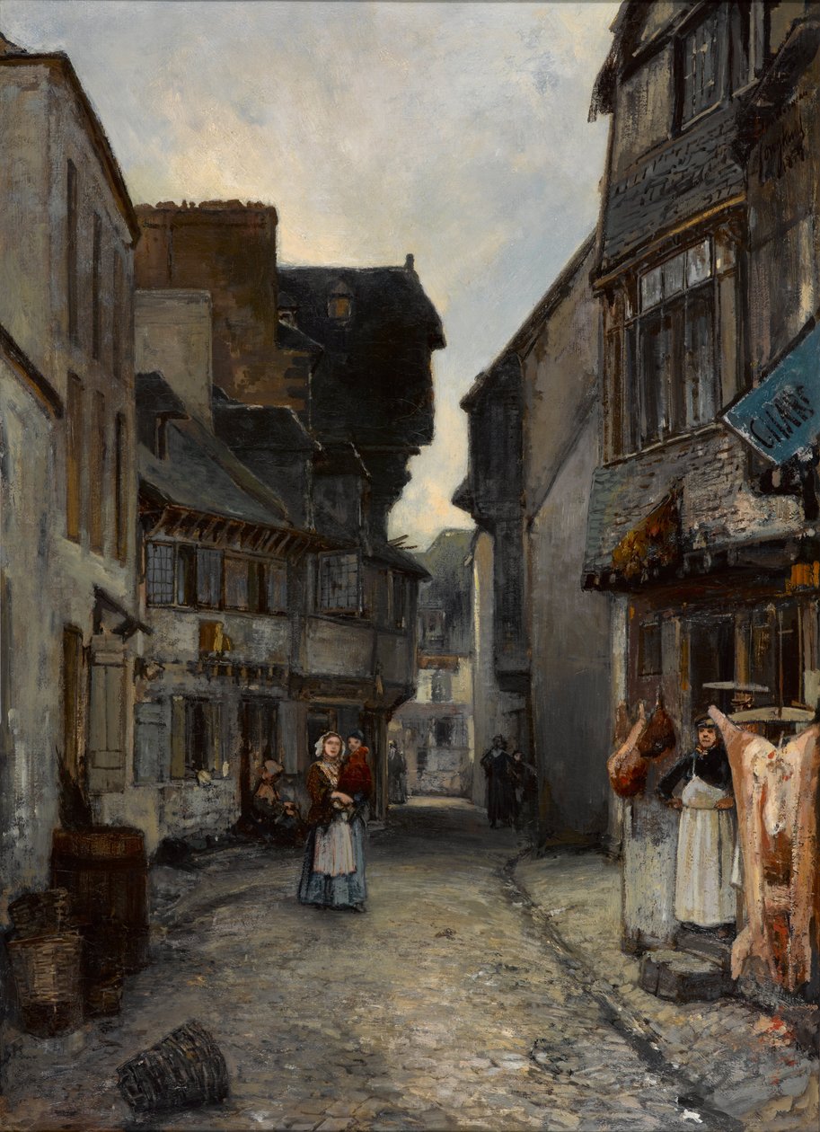 Landerneau的一条街道 作者 约翰·巴索德·琼金德（Johan Barthold Jongkind）