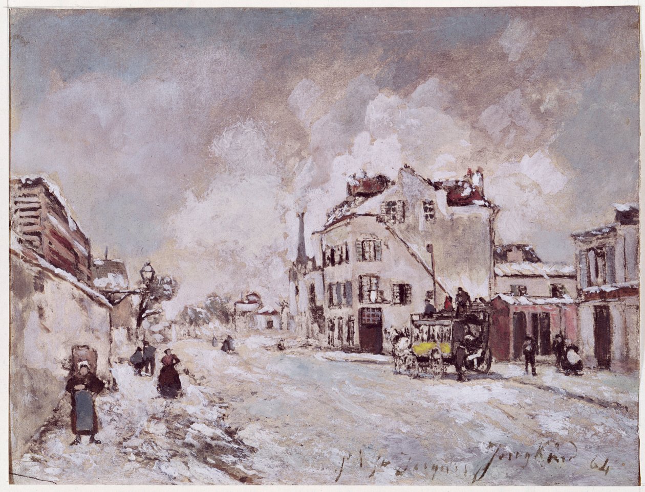 Faubourg Saint-Jacques的视图 作者 约翰·巴索德·琼金德（Johan Barthold Jongkind）