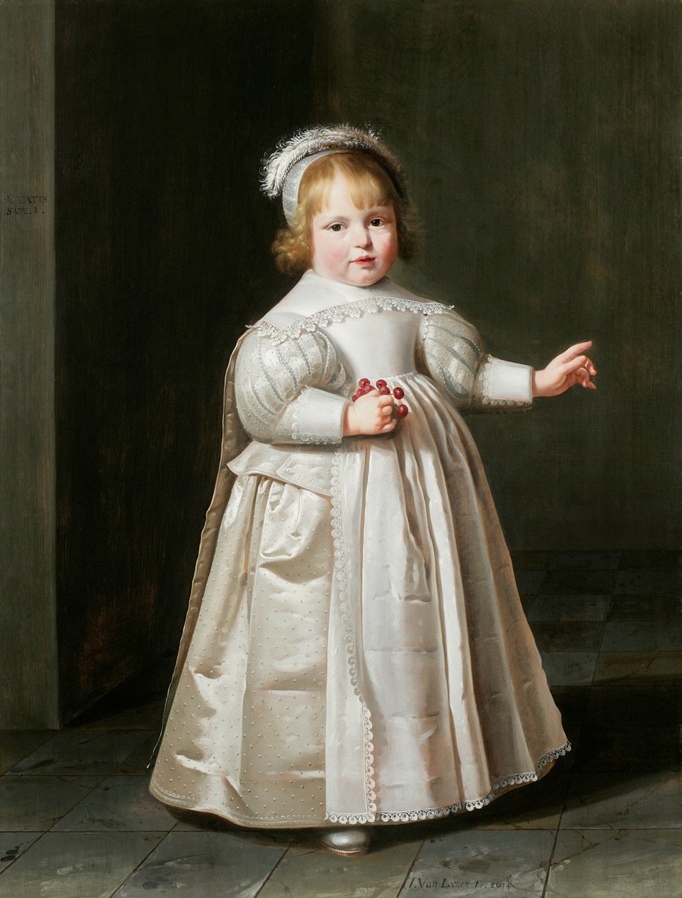 Willem van der Muelen的肖像，年龄3，1634年 作者 约翰·科尼利斯·范·洛恩（Johan Cornelisz van Loenen）