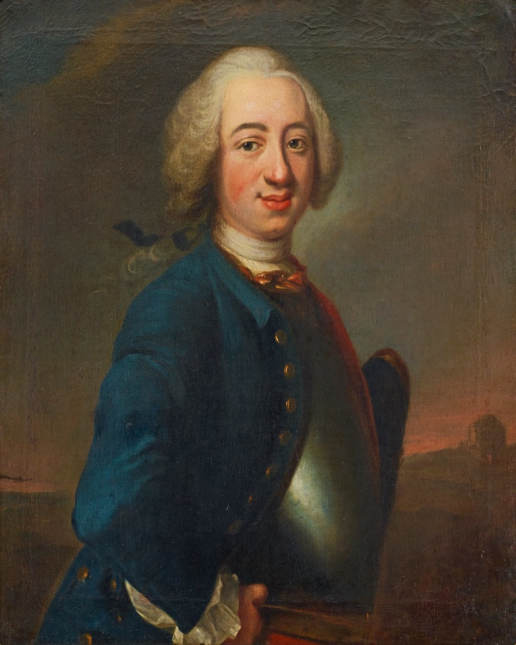 Johan Henrik Scheffel（1690-1781）。一名年轻军官的画像 作者 约翰·亨里克·谢菲尔（Johan Henrik Scheffel）