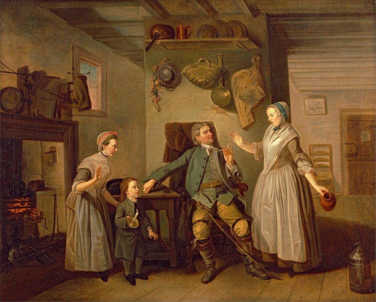David Garrick和Mary Bradshaw在David Garricks The Farmers Return 作者 约翰·约瑟夫·佐凡尼