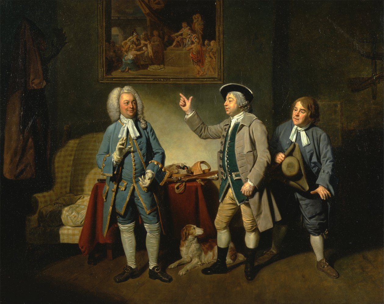Edward Shuter，John Beard和John Dunstall在Isaac Bickertons爱在一个村庄里 作者 约翰·约瑟夫·佐凡尼