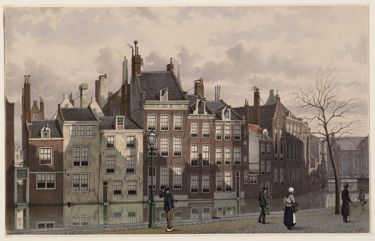 Nieuwezijdsvoorburgwal。绘图。 Amsterdam，Amsterdam City Archives 作者 约翰·里克