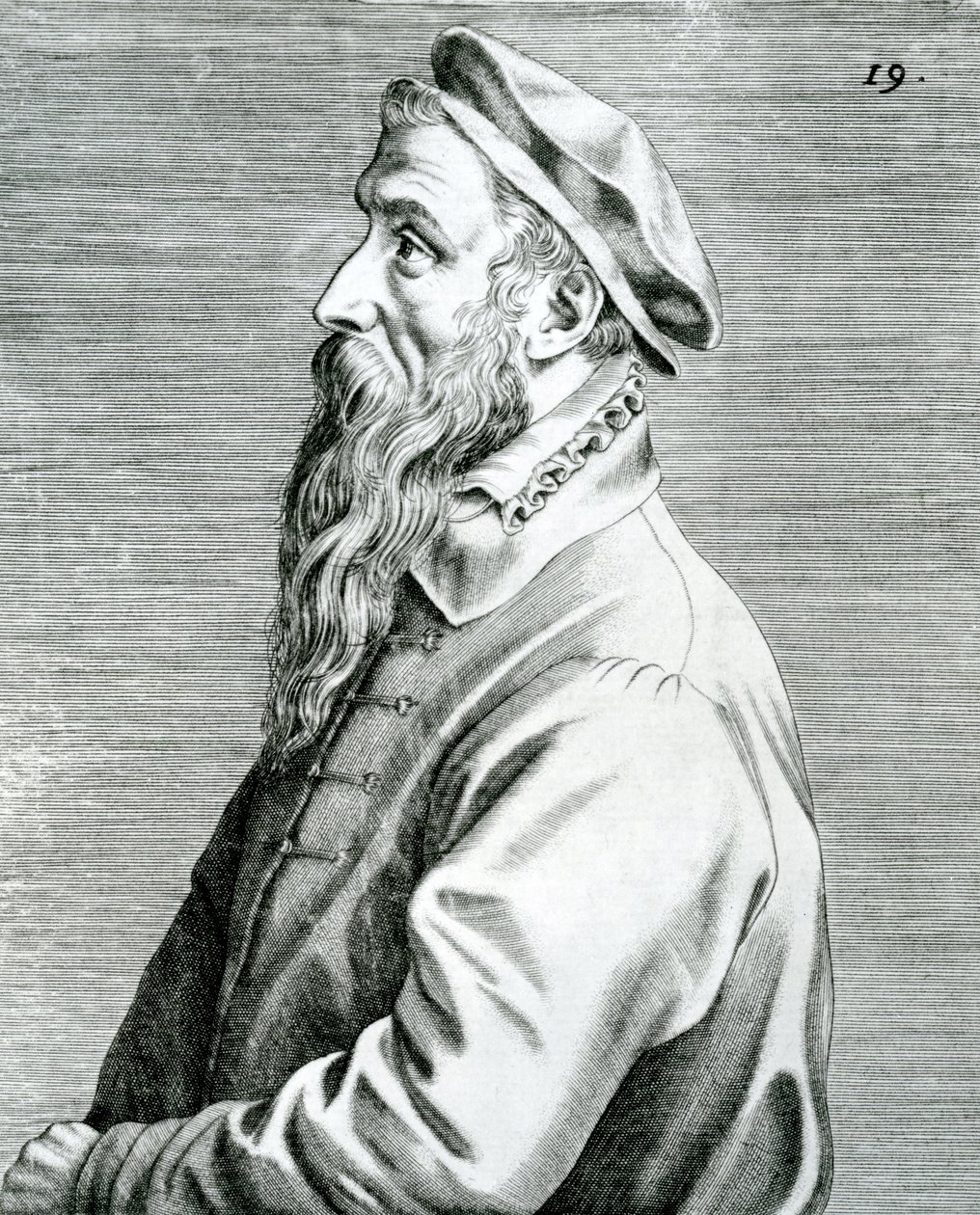彼得·布鲁盖尔（Peter Breughel），来自系列Pictorum aliquot celebrium Germanaie inferioris肖像（低地国家的一些着名艺术家的肖像），1595年（版画和凸版印刷） 作者 约翰·威瑞克斯