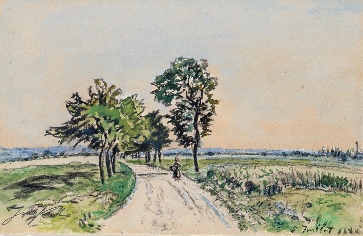 Cote St. Andre到Grand Lemps Road，1880 作者 约翰·巴索德·琼金德（Johan Barthold Jongkind）