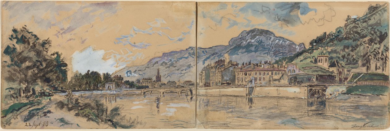 格勒诺布尔，1883年。 作者 约翰·巴索德·琼金德（Johan Barthold Jongkind）