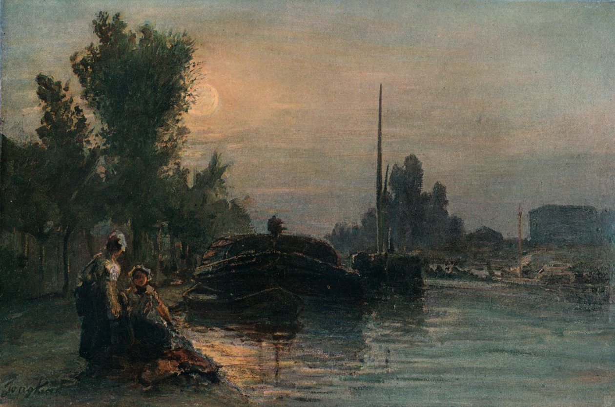月光，c1870，1903年 作者 约翰·巴索德·琼金德（Johan Barthold Jongkind）