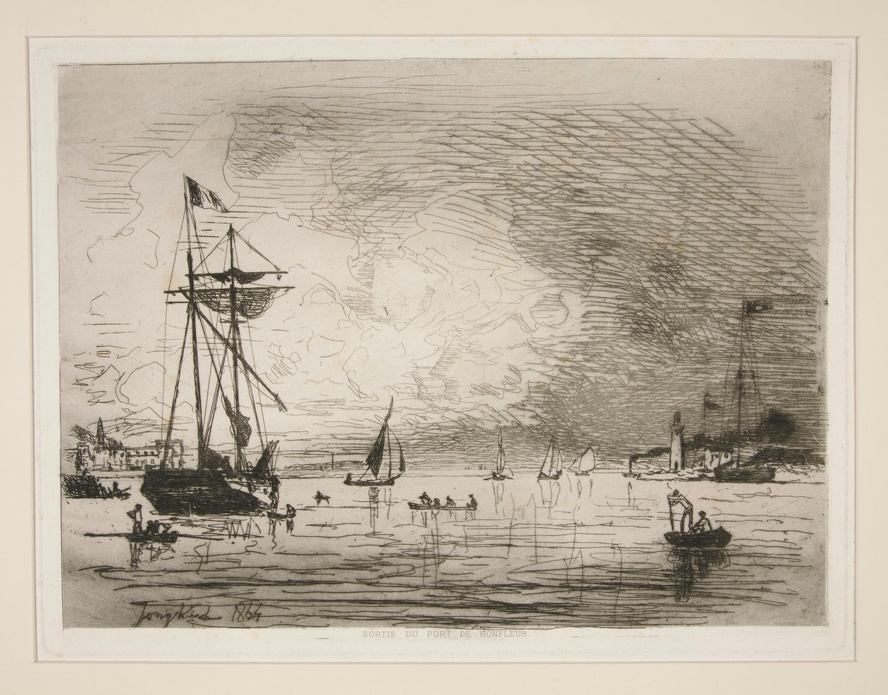 Sortie du Port de Honfleur（从昂弗勒港出境） 作者 约翰·巴索德·琼金德（Johan Barthold Jongkind）