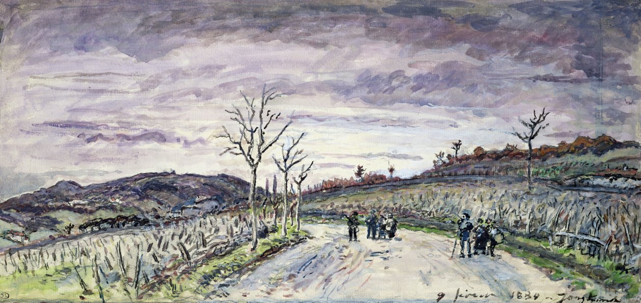 Balbins Pass和Montagne de Ornacieux，1880年（纸上写着） 作者 约翰·巴索德·琼金德（Johan Barthold Jongkind）