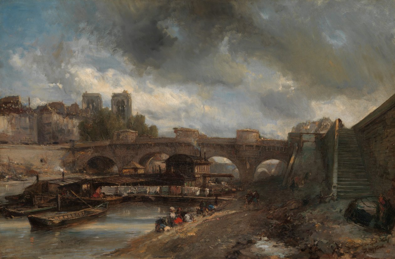 新桥，1849-50。 作者 约翰·巴索德·琼金德（Johan Barthold Jongkind）
