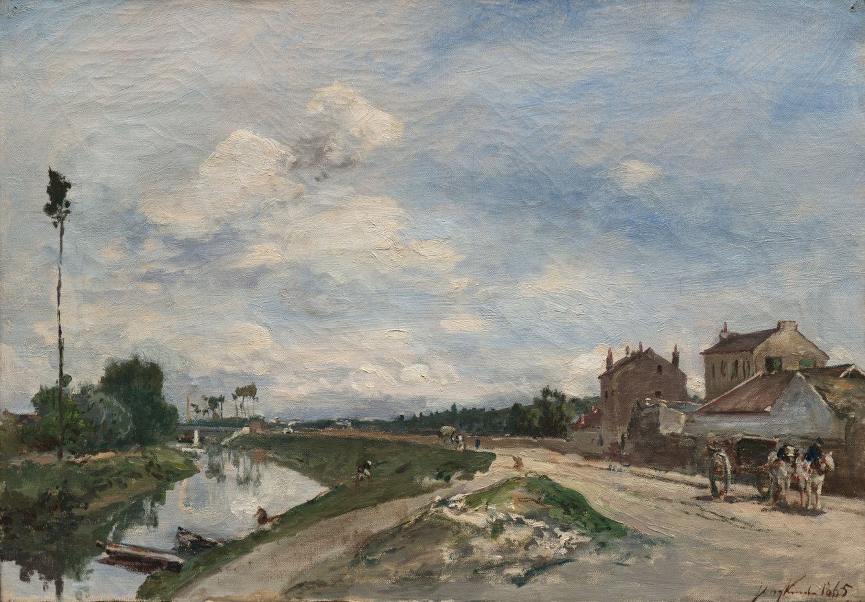 塞纳河在巴斯-梅登，1865年 作者 约翰·巴索德·琼金德（Johan Barthold Jongkind）