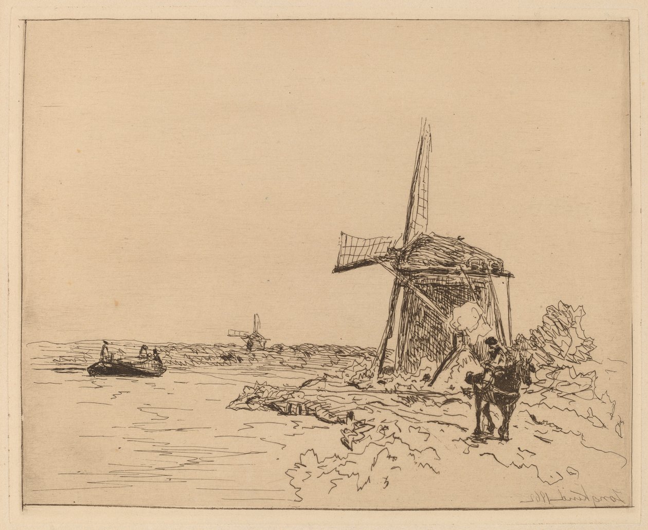 海滨小径 (Le Chemin de Halage) 作者 约翰·巴索德·琼金德（Johan Barthold Jongkind）
