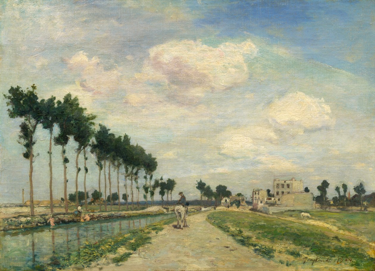 Towpath，1864年。 作者 约翰·巴索德·琼金德（Johan Barthold Jongkind）