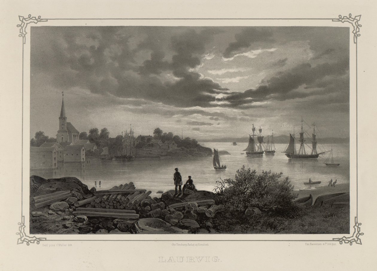 插图取自 Asbjørnsen, P.Chr. 在《图纸》中制作的挪威一书。 由 Chr. Tønsberg 出版 (no, 1848) 作者 约翰·克里斯蒂安·达尔