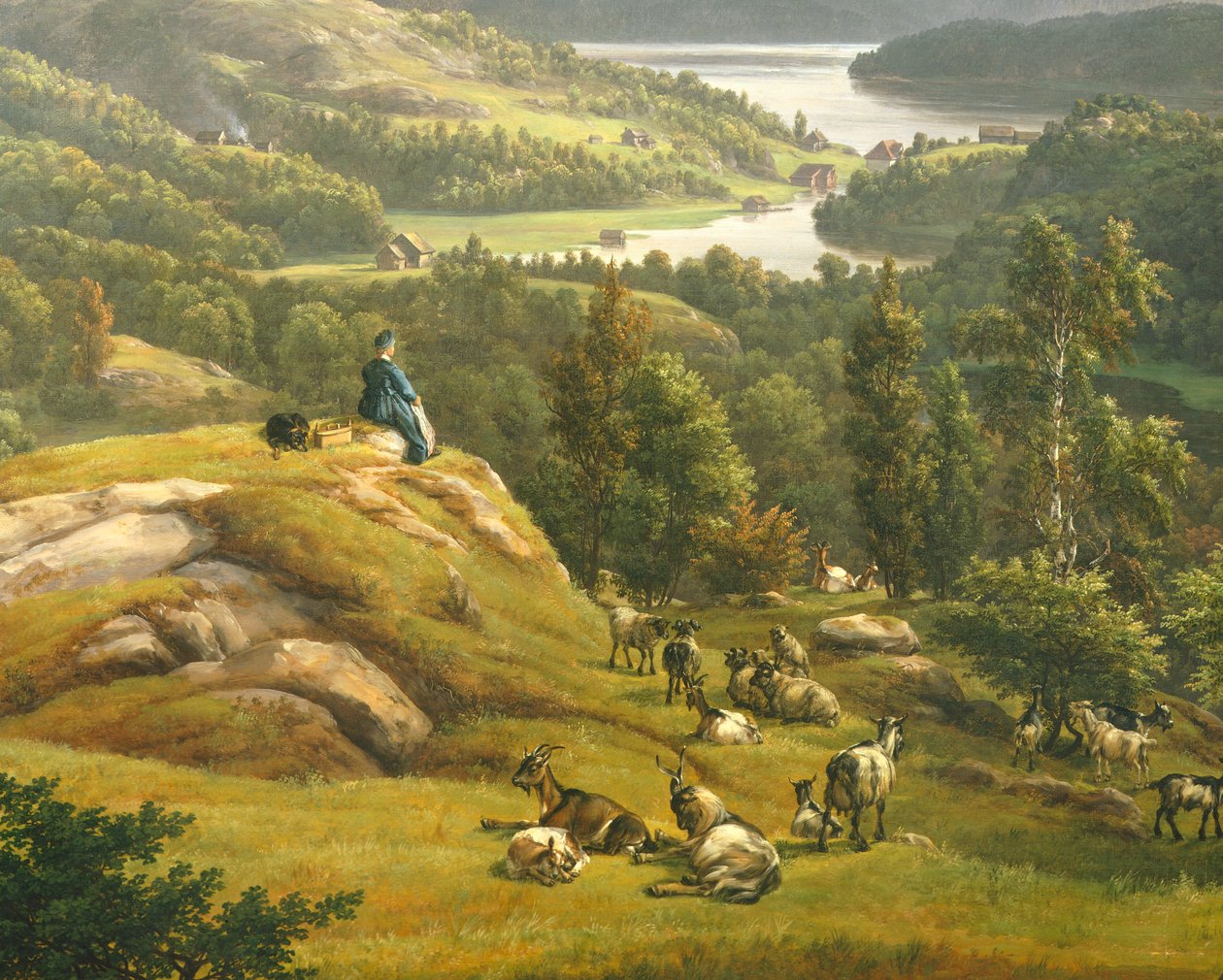 19 世纪挪威 Johan Christian Clausen Dahl（1788-1857）在卑尔根附近的 Lysenkloster 景观 作者 约翰·克里斯蒂安·达尔