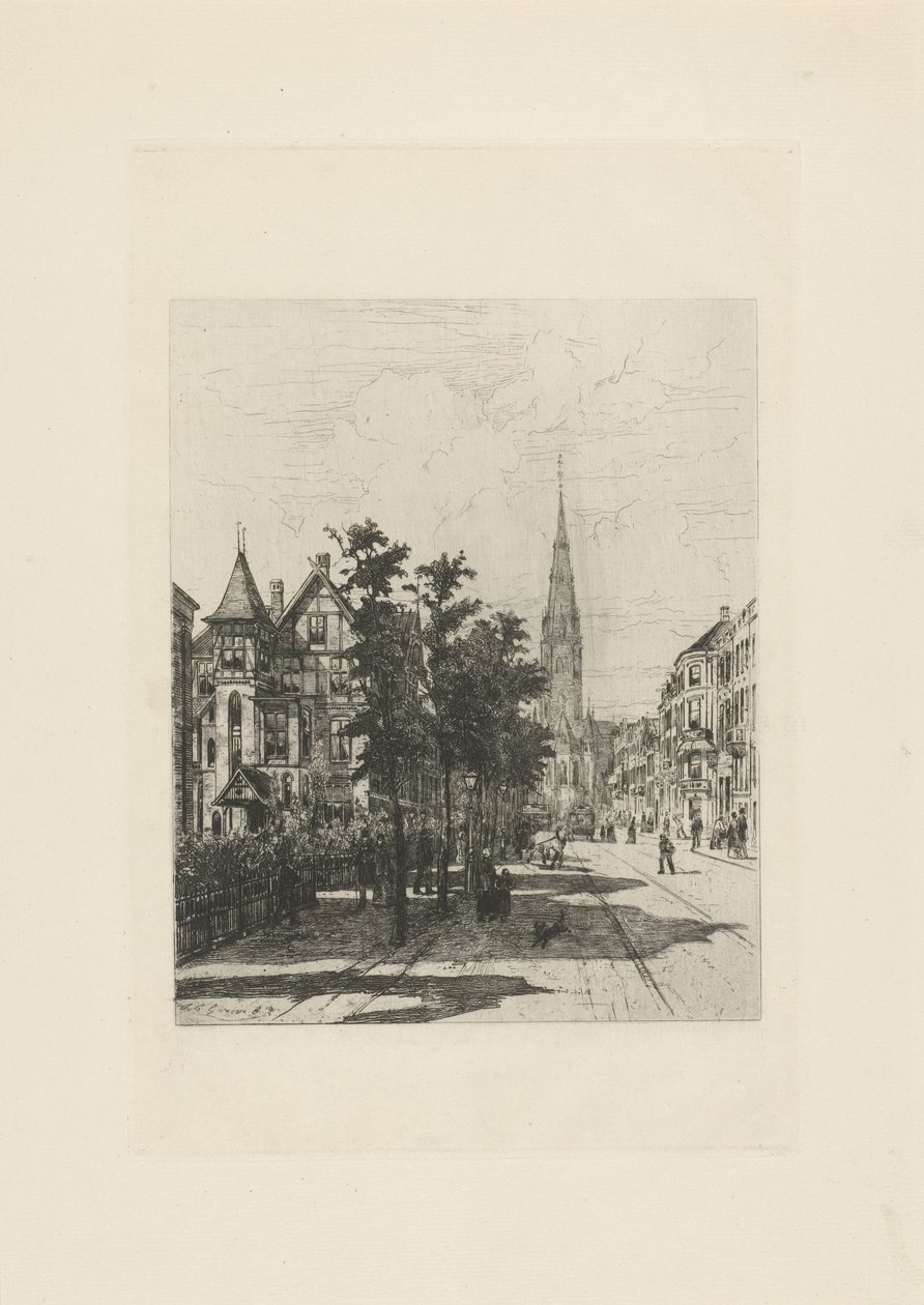 阿姆斯特丹 Vondelstraat 街景 作者 约翰·康拉德·格雷夫