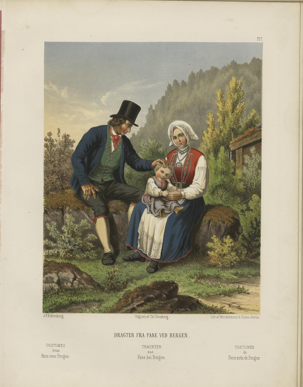 Illustrasjon hentet fra boken Udvalgte norske Nationaldragter av ukjent forfatter og utgitt av Chr. Tønsberg (no, [1861]) 作者 约翰·弗雷德里克·埃克斯伯格
