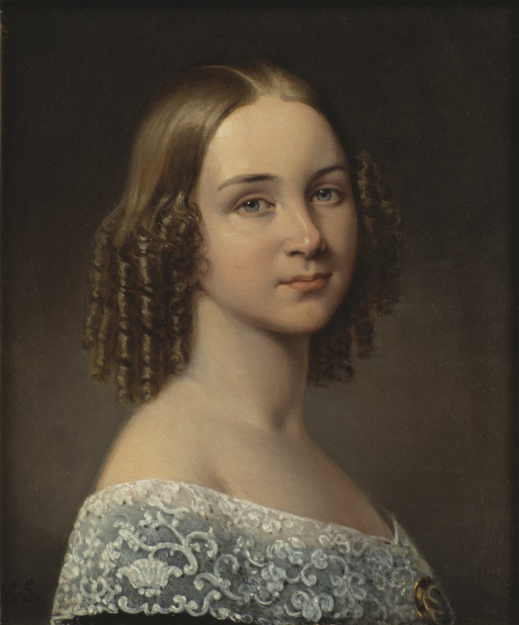 Jenny (Johanna Maria) Lind - 女高音 Jenny Lind (1820-1887) 的肖像，由 Sandberg, Johan Gustaf (1782-1854) 创作。 1844 年后木版油彩。尺寸：24x19 厘米。 斯德哥尔摩国家博物馆 作者 约翰·古斯塔夫·桑德伯格
