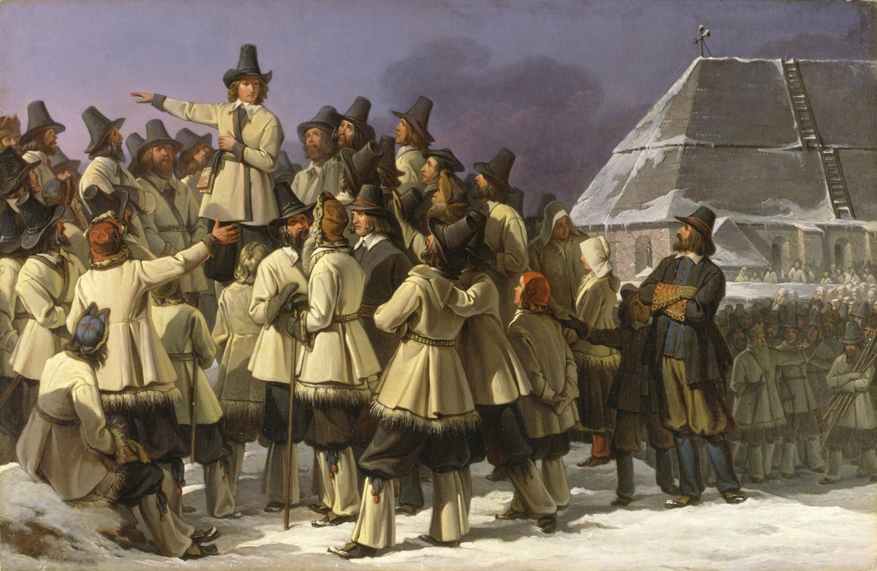 瑞典国王古斯塔夫·瓦萨（Gustav Vasa），1836年在莫拉的达拉纳（Dalarna）演讲 作者 约翰·古斯塔夫·桑德伯格