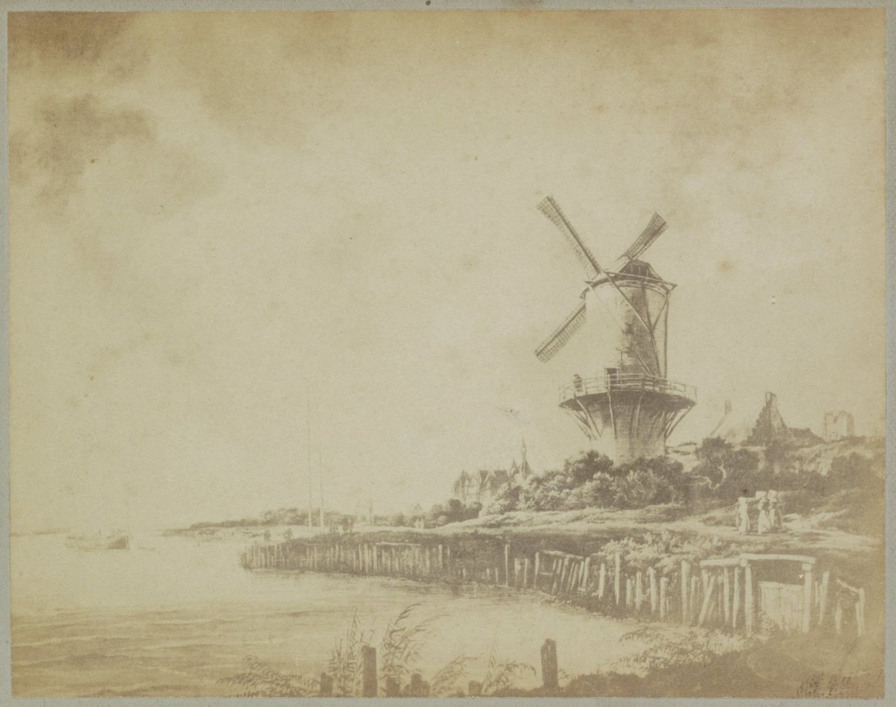 Jacob Isaacksz. van Ruisdael 的画作 "The mill at Wijk bij Duurstede "的照片再现
阿姆斯特丹博物馆。雅各布-凡-吕斯戴尔。- Vue du Rhin.(物品上的标题） 作者 约翰·马里努斯·沙勒坎普