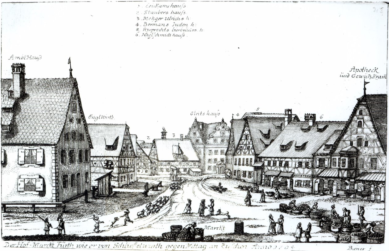 德国集镇，1704年 作者 约翰·亚历山大·博纳（Johann Alexander Boener）