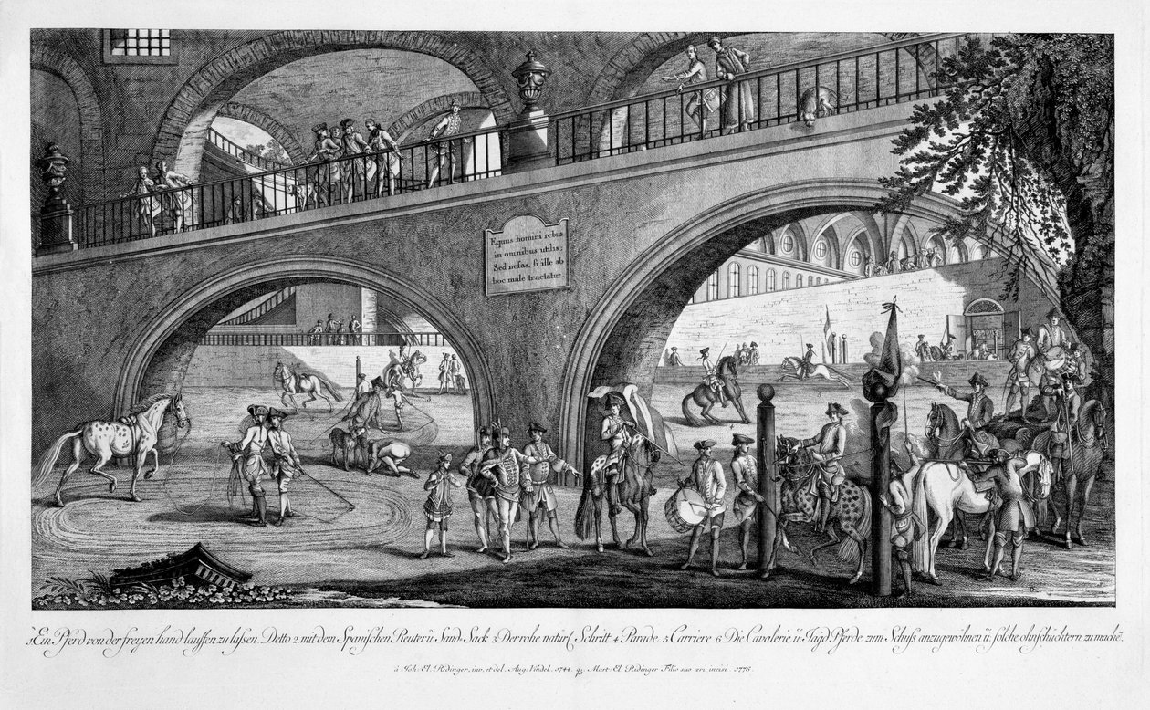 1776年“新Manege”中的插图 作者 Johann Elias Ridinger或Riedinger