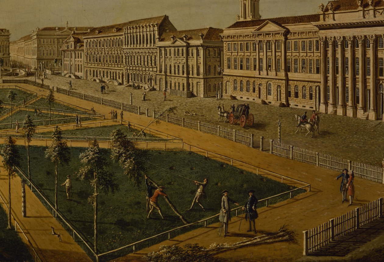 从北部看Wilhelmsplatz，1773年 作者 约翰·弗里德里希·迈耶