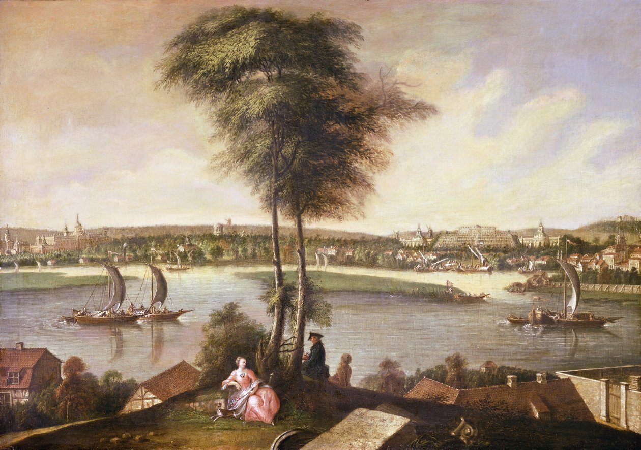 从Brauhausberg，1772年的Sanssouci公园的视图 作者 约翰·弗里德里希·迈耶