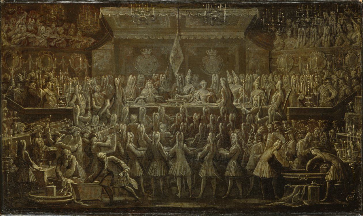 1701年弗雷德里克一世的普鲁士加冕晚宴 作者 约翰·弗里德里希·温策尔