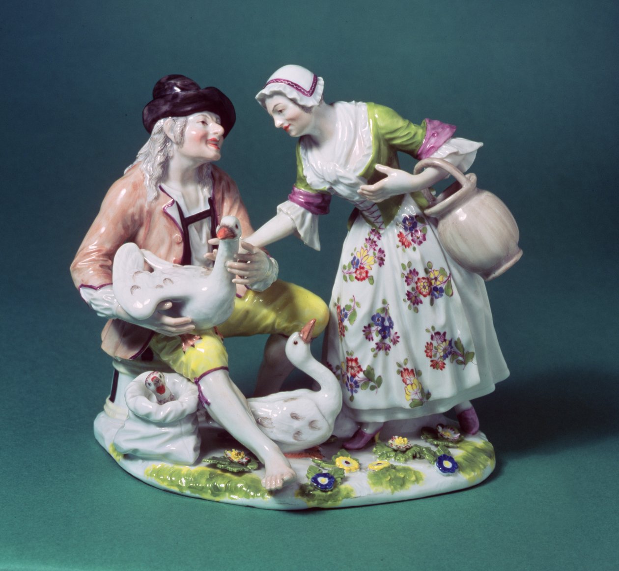 家禽卖家的迈森图，c.1750（瓷器） 作者 约翰·约阿希姆·肯德勒