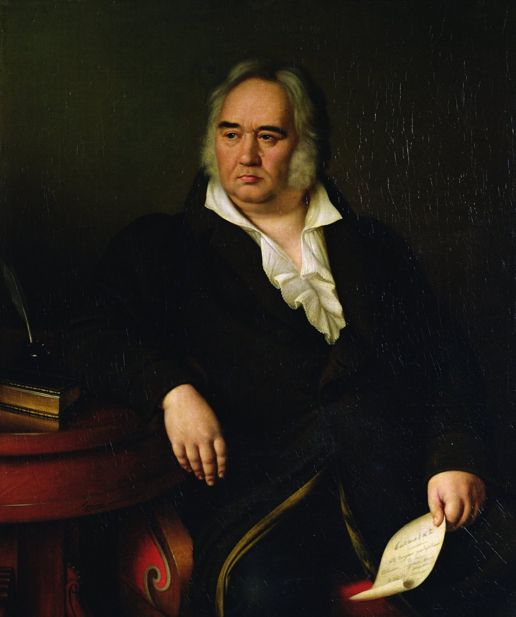 Ivan A. Krylov的肖像，1832年 作者 约翰·勒贝雷特（Johann Leberecht Eggink）
