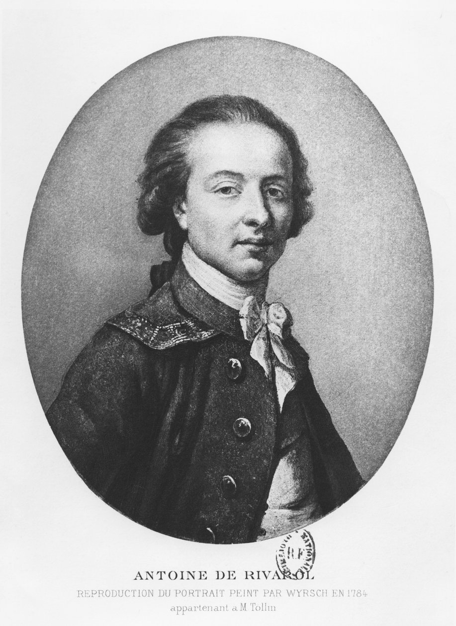 安托万，里瓦罗尔伯爵 作者 约翰·梅尔基奥尔（Johann Melchior）约瑟夫·维尔施（Joseph Wyrsch）或维尔施（Wursch）