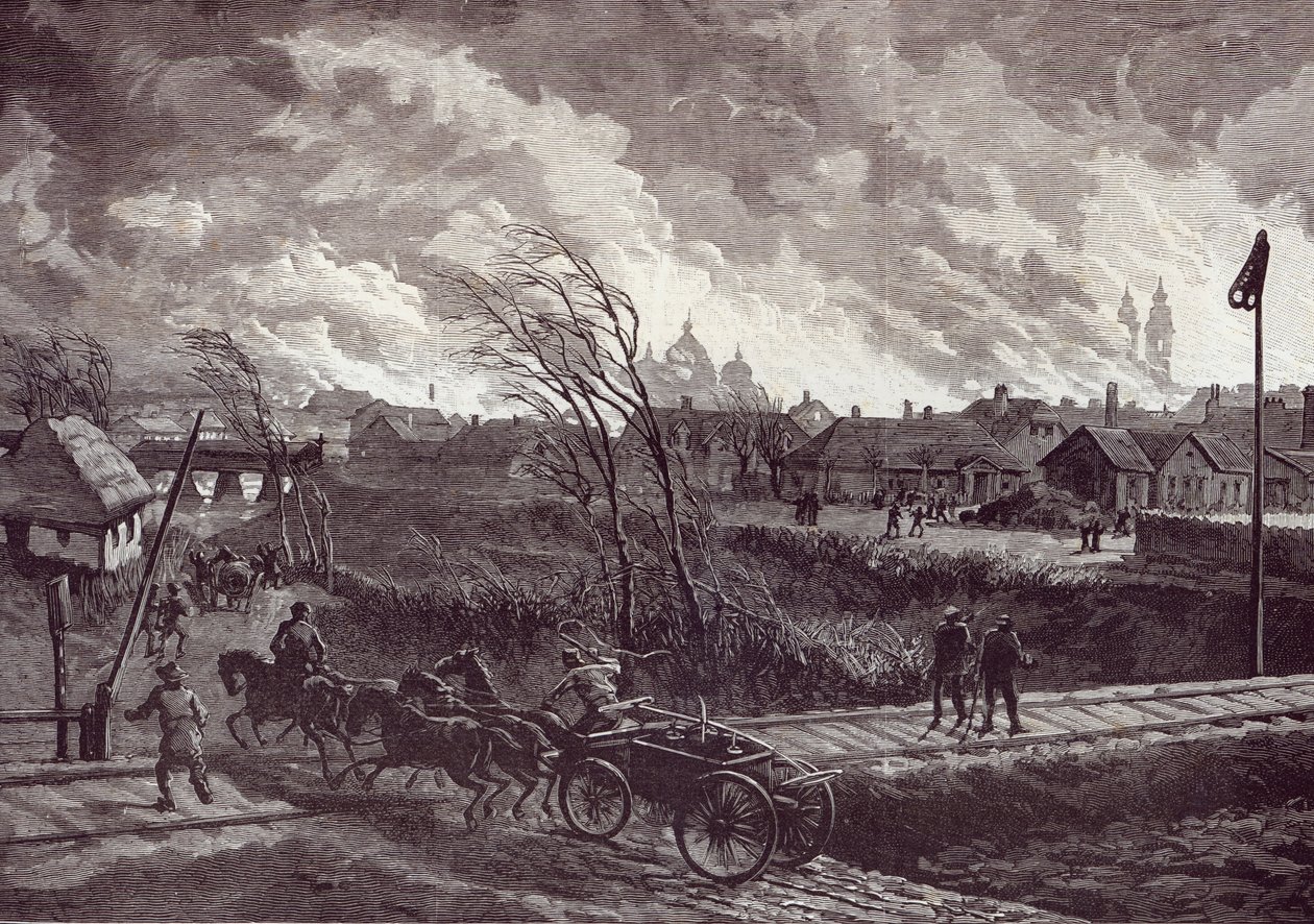 1845年5月1日，“伦敦画报”（The Illustrated London News）烧毁了伦伯格附近的Stry 作者 约翰·内波穆克·申伯格