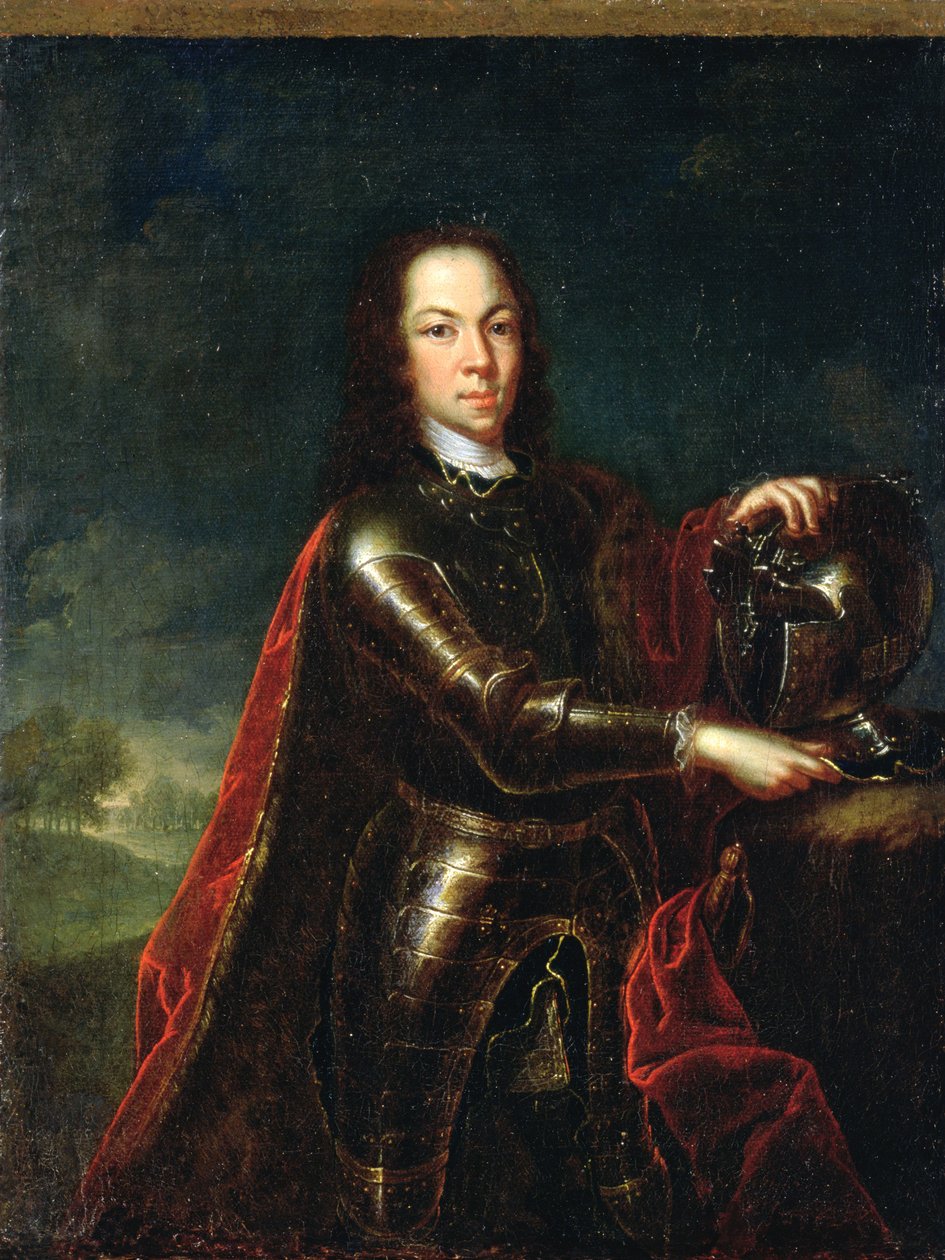 俄罗斯的Tsarevich Alexei Petrovich（1690-1718），1728年的肖像（参见347496） 作者 约翰·保罗·吕登