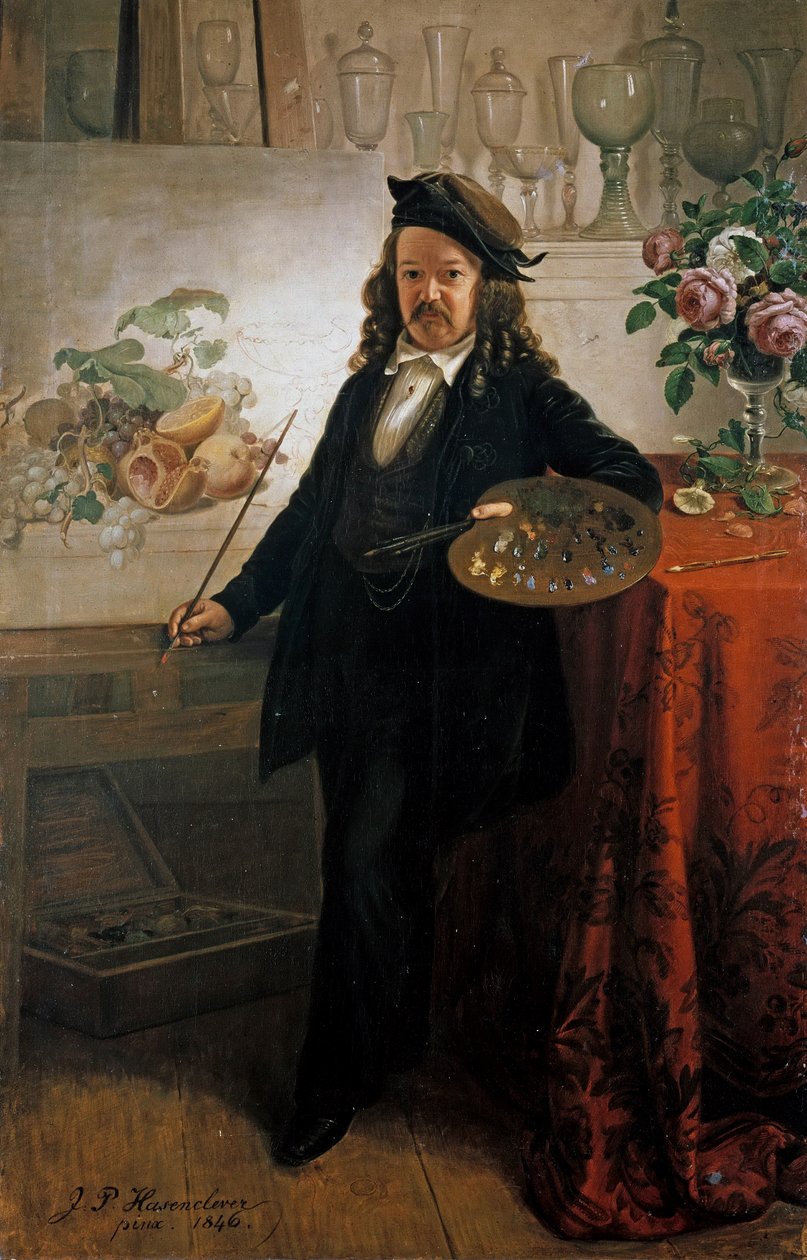 Johann Wilhelm Preyer的肖像 作者 约翰·彼得·哈森克莱弗（Johann Peter Hasenclever）