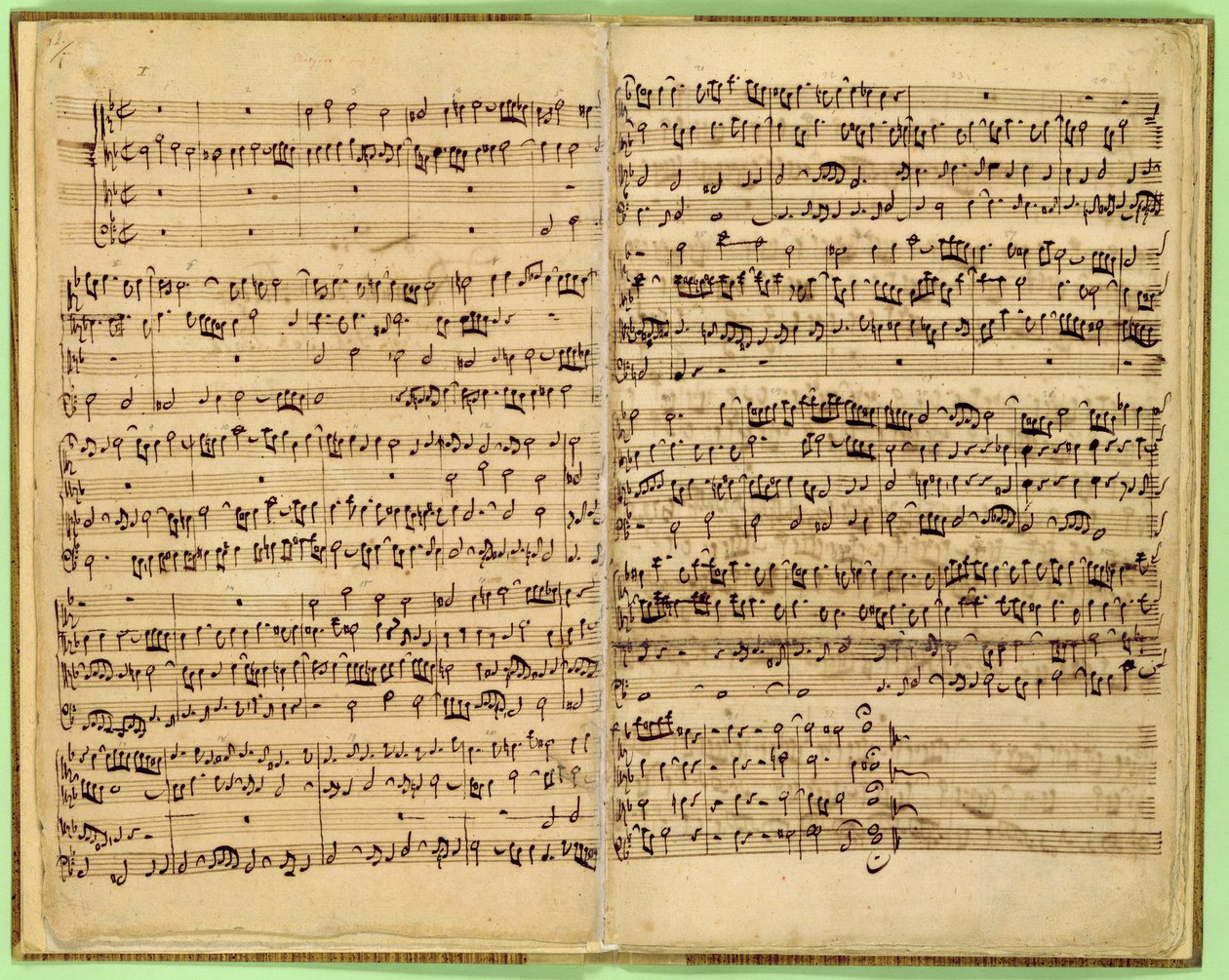 来自&39;St。得分的页数Matthew Passion&39;，1727年（笔墨水在纸上） 作者 约翰·塞巴斯蒂安·巴赫（Johann Sebastian Bach）