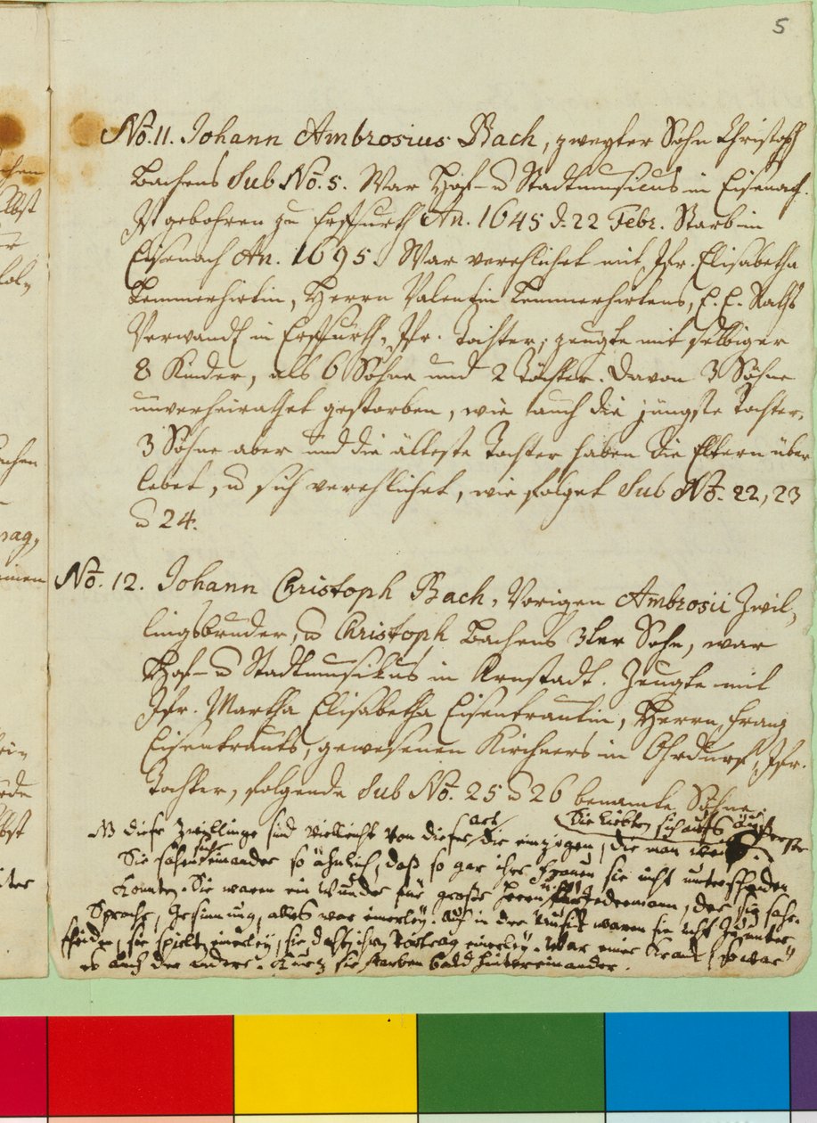 音乐巴赫家族的起源，（笔墨在纸上） 作者 约翰·塞巴斯蒂安·巴赫（Johann Sebastian Bach）