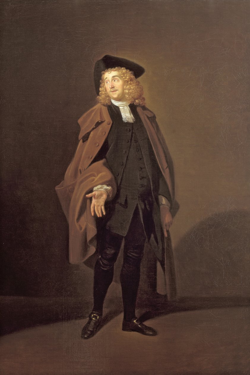 John Moody的肖像（约1712-1821）作为Beaux Stratagem中的父亲Foigard，作者：George Farquhar（1678-1701） 作者 约翰·约瑟夫·佐凡尼