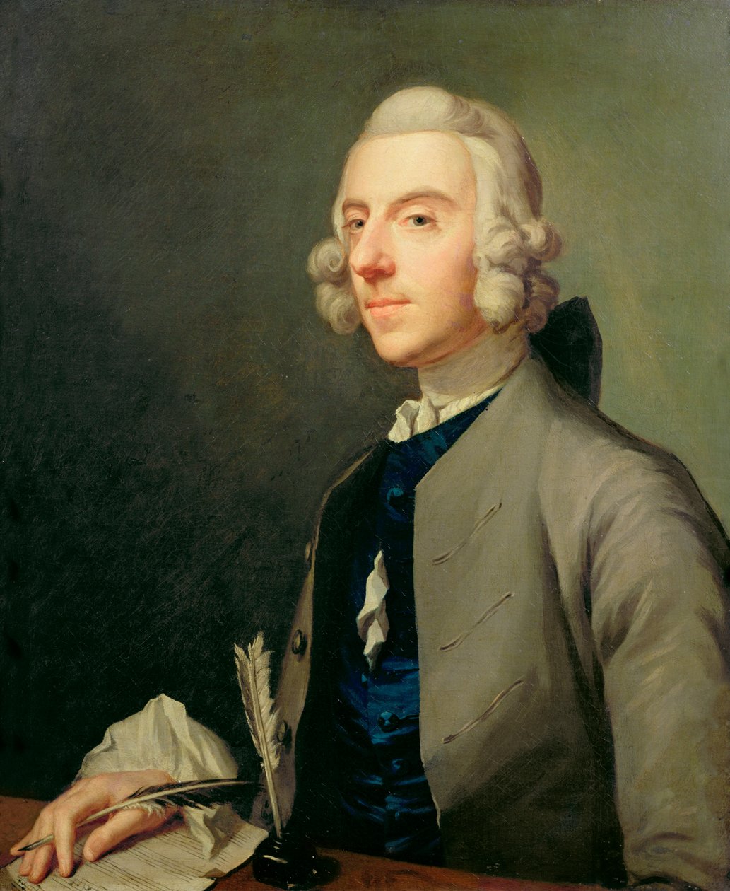 Michael Arne的肖像（1740-86），c.1762-83 作者 约翰·约瑟夫·佐凡尼