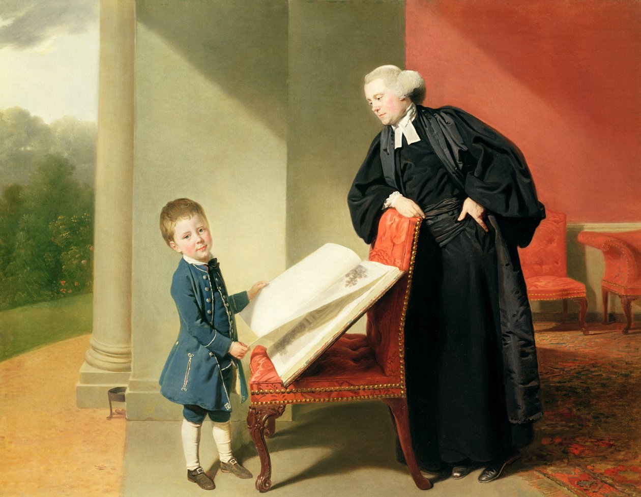 牧师Randall Burroughes和他的儿子Ellis，1769年 作者 约翰·约瑟夫·佐凡尼
