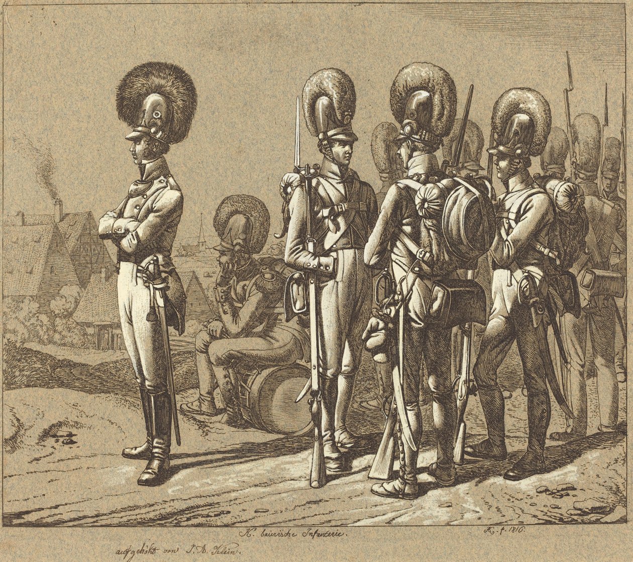 K. Baierische Infanterie (巴伐利亚步兵) 作者 约翰·亚当·克莱因（Johann Adam Klein）