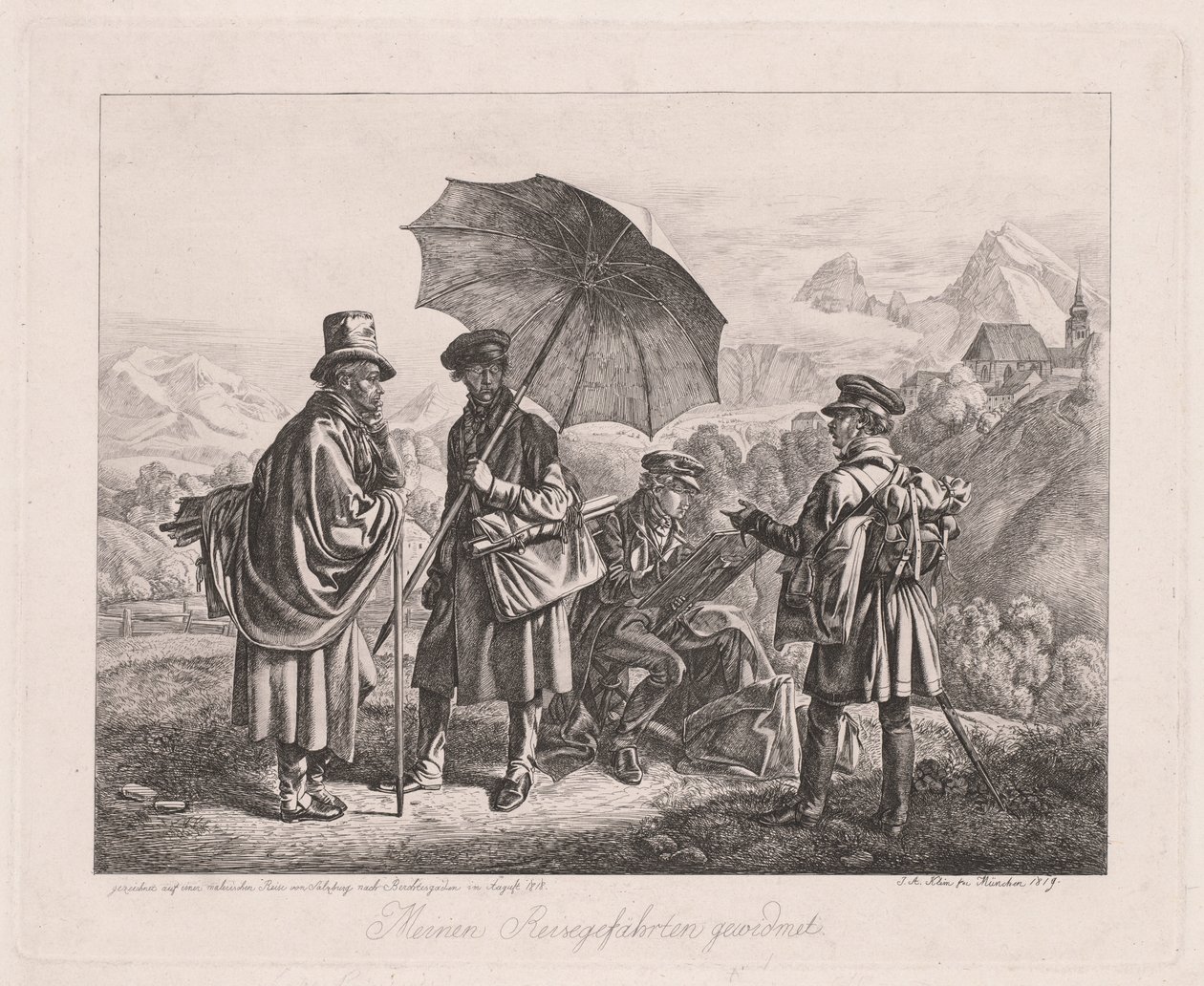 艺术家们的旅程 作者 约翰·亚当·克莱因（Johann Adam Klein）