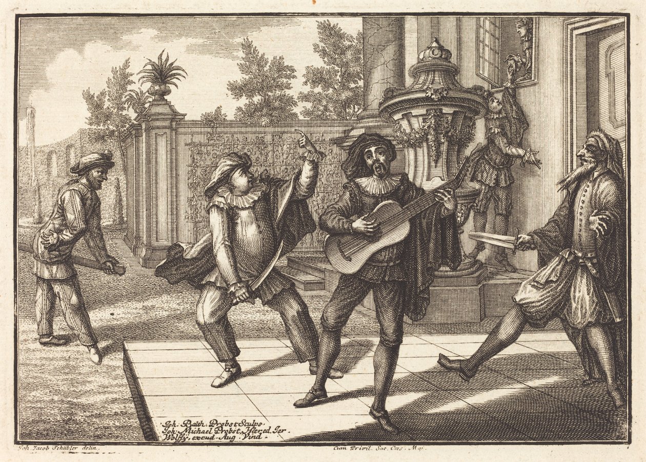 斯卡莫什分心长裤 作者 Johann Balthasar Probst 在 Johann Jacob Schuebler 之后