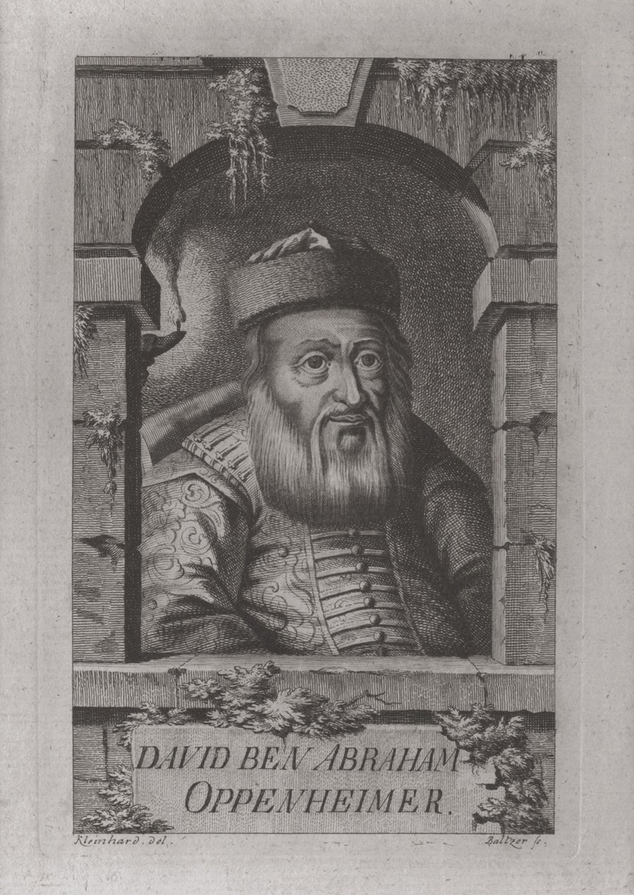 大卫·奥本海姆（David Oppenheim）肖像1664-1736，布拉格首席拉比，1773年 作者 约翰·巴尔泽（Johann Balzer）