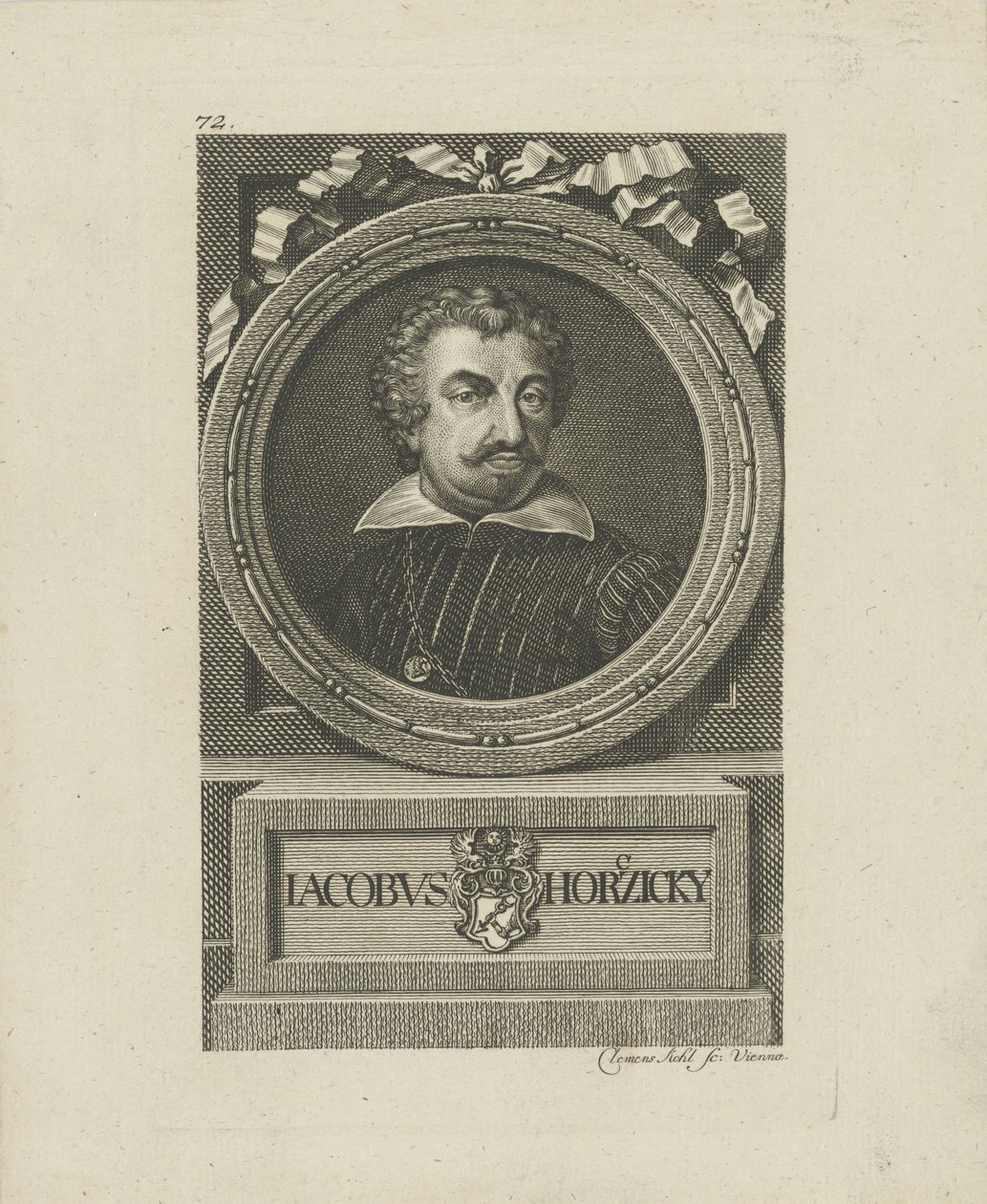 特普利采（Teplice 1575-1622）的雅库布·霍西基（Jakub Horcicky）肖像。 作者 约翰·巴尔泽（Johann Balzer）